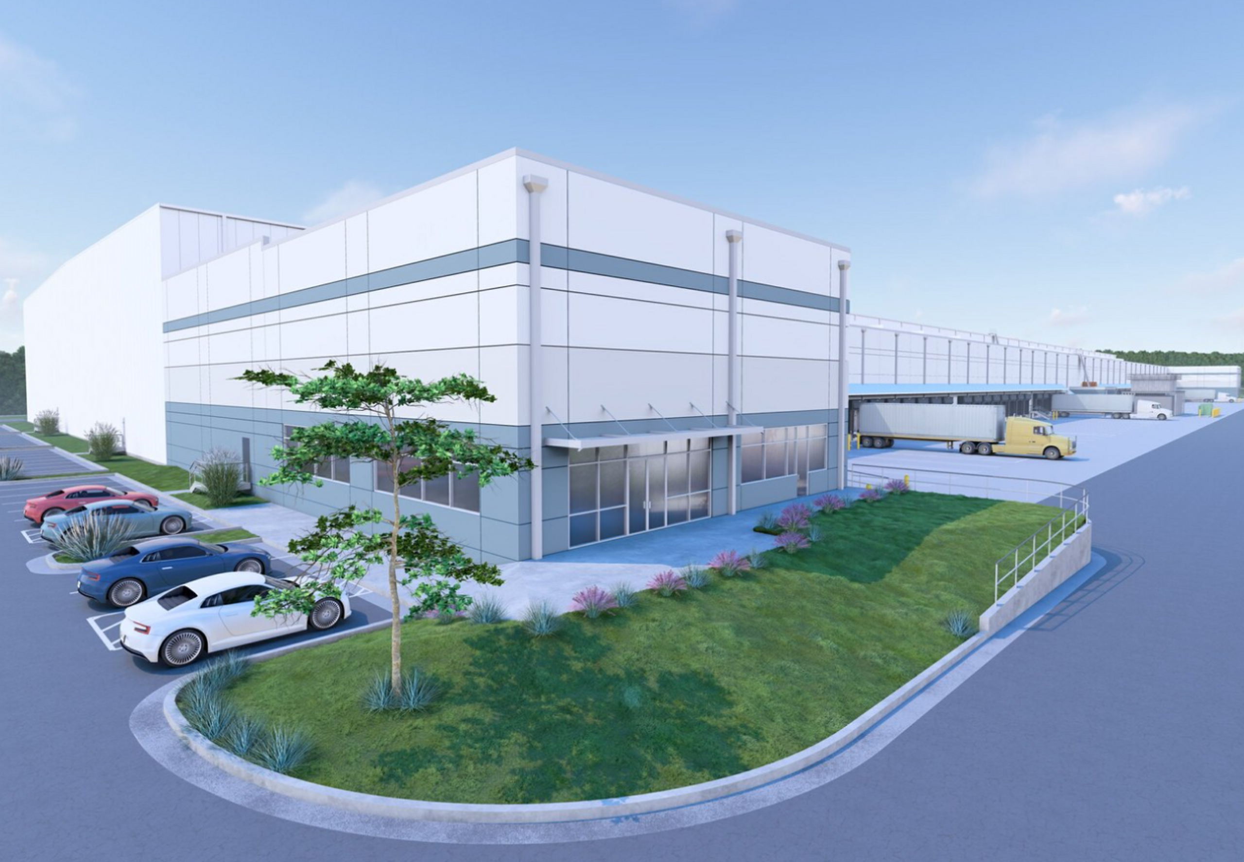 Exterior rendering of the Ellenwood freezer facility