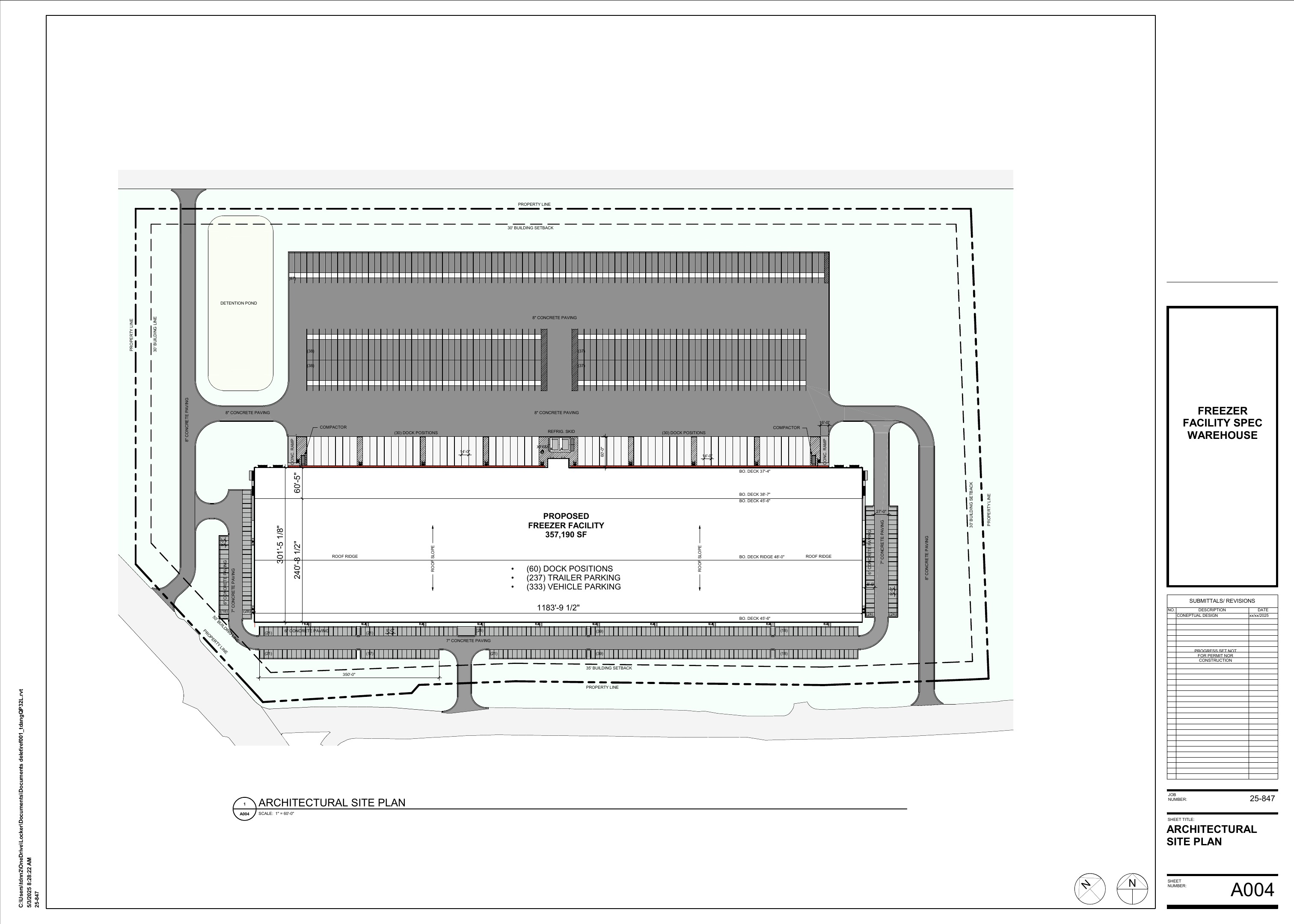 Ellenwood freezer facility site plan
