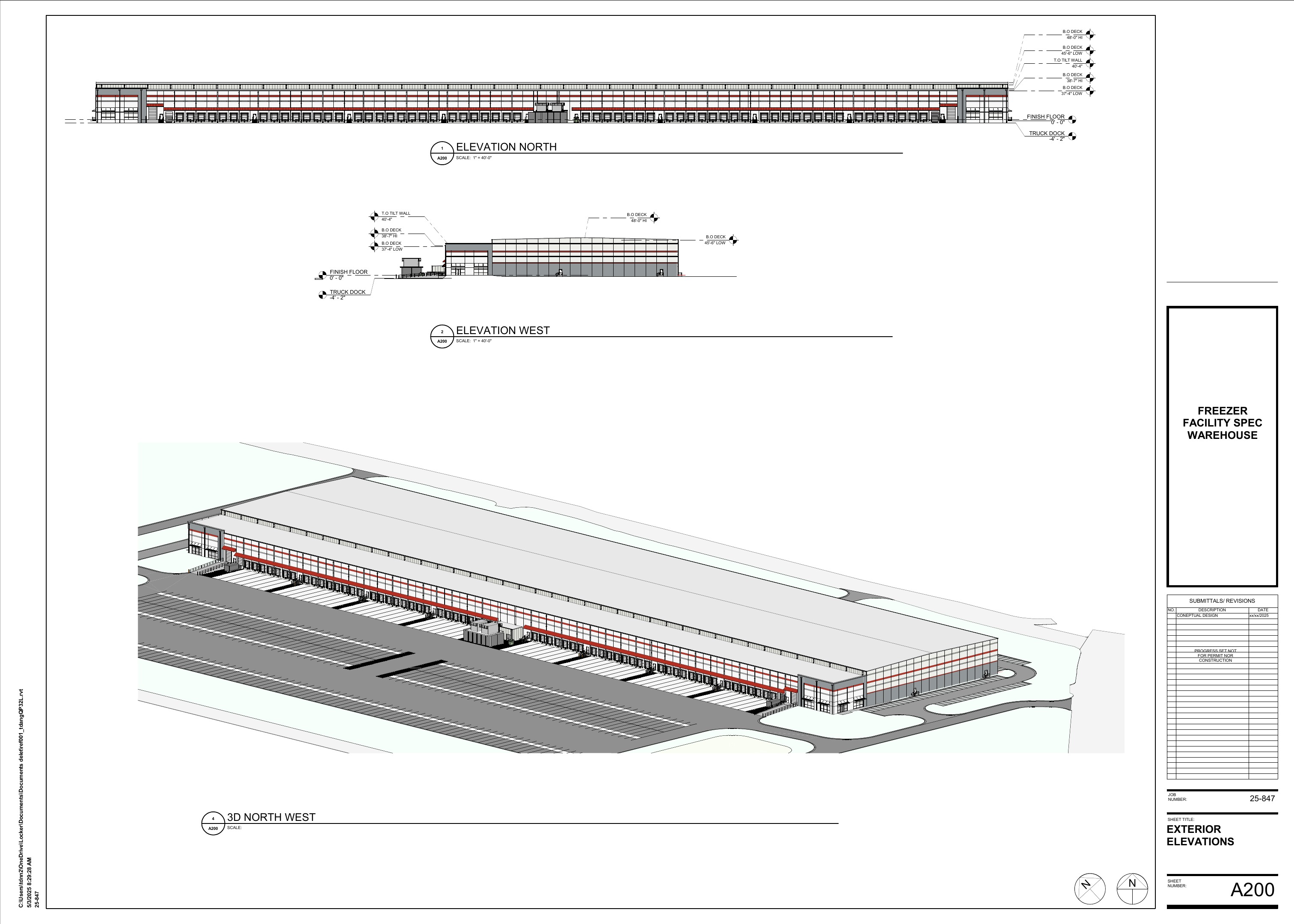 Ellenwood freezer facility north elevation