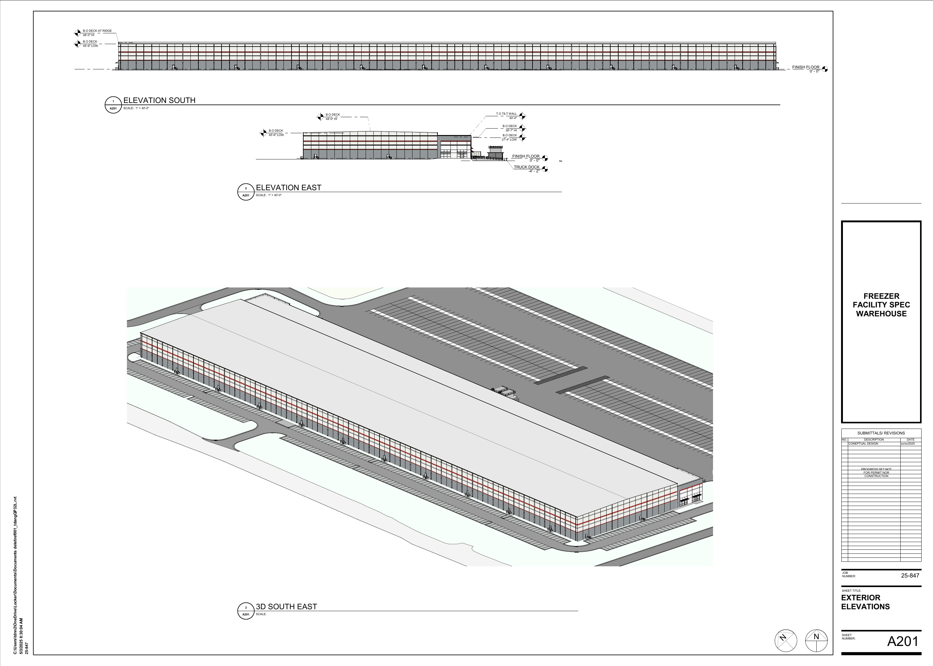 Ellenwood freezer facility south elevation