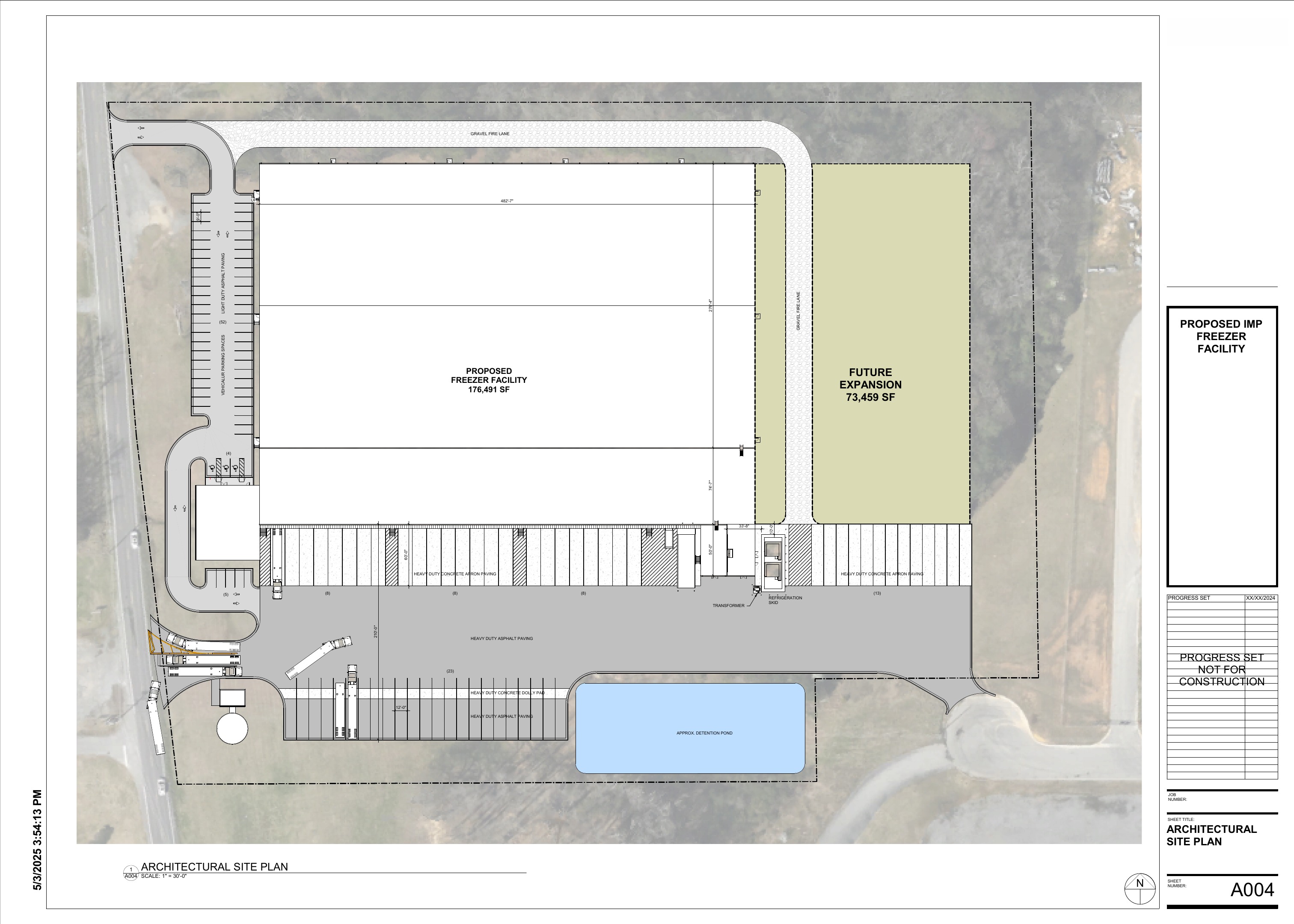 Proposed IMP Freezer Facility site plan